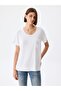 Tosehe Pocketed Embroidered White T-shirt with Ltb Logo - 2