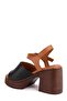 Women's Genuine Leather Platform Heeled Sandals Msa.34 - 5