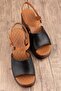 Women's Genuine Leather Platform Heeled Sandals Msa.34 - 7