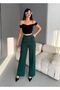 Women's Double Button Pocket Palazzo Trousers
