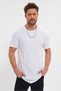 3-Piece Advantageous Pack Wide Collar Asymmetrical and Filthy Cut Detailed Short Sleeve T-Shirt - 3