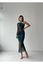 ONE SLEEVE DETAIL MIDI LENGTH DRESS - 7