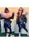 Inside Versof Fabric Hood Imported Fur Outside Leather Coat Coat - 2