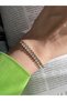 Inline Baguette Stone Steel Anti-Tarnish Bracelet - 2