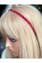 Trend luxury crystal 3 piece stone beaded row inlaid cherry red crown model metal women's children's crown - 2