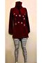 Burgundy Fleece Pajama Set - with Tights
