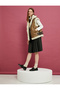 Pleated Midi Skirt with Double Belt Detail - 3