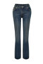 Dark Blue Low-Rise Straight Cut Straight 100% Cotton Non-Stretch Jeans TWOSS24JE00100 - 11