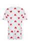 Beyaz %100 Pamuklu Kalpli Şortlu Örme Pijama Takımı THMSS24PT00029 - 9
