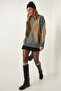 Gray Premium Diamond Patterned Oversize Knitwear Sweater FN03163 - 3