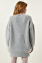 Light Gray Oversize Long Basic Knitwear Sweater BV00099 - 4