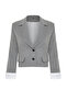 Anthracite Sleeve Cuff Detailed Woven Blazer Jacket TWOSS24BC00015 - 7