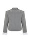Anthracite Sleeve Cuff Detailed Woven Blazer Jacket TWOSS24BC00015 - 8