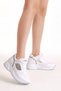 Women's White High-Sole Lace-Up Sports Shoes - 3
