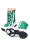Children's Unisex White Green Comfortable Fit Sports Sole Lacing Detailed Snow Boots - 5
