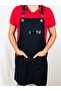Leather Detailed Black Apron Kitchen Cook Apron New Season Chef Strap Apron - 2