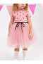 Fluffy Tulle Flexible Lycra Heart Printed Princess Tutu Dress