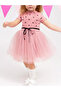 Fluffy Tulle Flexible Lycra Heart Printed Princess Tutu Dress - 4