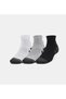 Unisex UA Performance Tech 3 Pack Quarter Socks1379510-011 - 3