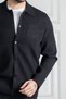 Interview Wraps Black Knitwear Cardigan with Snap Closure - 6