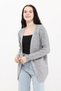 Women's Gray Knitwear Cardigan