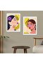 إطار حائط أبيض لاصق مقاس 20 × 30 سم - طقم من قطعتين - لا يترك علامات وبقع - 2