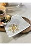 عرض الحفلات، قاعدة أكواب مزخرفة للقهوة، منديل عرض مطرز، ندفة الثلج للعام الجديد، قطعة واحدة - 3