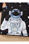 Children's Astronaut Printed Top and Bottom Set Cotton Shorts T-Shirt Set - 4