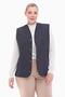 Women's Large Size Plaid Navy Blue Quilted Vest 1037 - 4