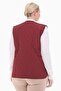 Women's Large Size Plaid Claret Red Quilted Vest 1037 - 5