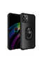 Case for Apple iPhone 12 Anti-Shock Anti-Shock Colored Edges with Metal Ring Case