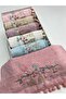 Velvet Lattice Embroidered Pompom 6 Piece 30x50 Boxed Kitchen Towel Set