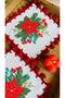 2 decorative poinsettia patterned cocktail coffee side serving napkins - 5
