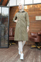 1265 Pocket Detailed Trench Coat Khaki - 5