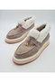Genuine Leather Beige Buckle Fur Lining Cold Proof Lightweight Anti-Slip Eva Sole Daily Short Women's Boots - 2