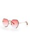 Women's Sunglasses Rimless Glass Design Pink Glass - 2