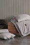 Fitted Duvet cover set double 100% natural cotton ranfors 4 pieces Cool Ecru - 2