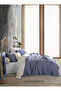 Indigo Double 240x250cm Bedspread/2 Pieces 50x70cm Pillow 4 Layers Multi Muslin 100% Cotton - 4