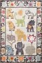 Dido 2 Collection Children's Carpet Theme Forest Animals Figure Patterned Modern Decorative Carpet 3225