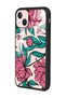 Glossy Phone Case for iPhone 15 Plus Fuchsia Floral Design - 2