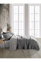 Anthracite Double 200 X 240cm Bedspread/2 Pieces 50x70cm Pillow 4 Layers Multi Muslin 100% Cotton - 4