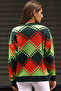 Round Crew Neck Long Sleeve Diamond Pattern Color Block Comfortable Fit Winter Knitwear Sweater - 2