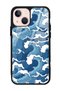 iPhone 14 Blue Wave Design Glossy Phone Case