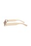 Women's Sunglasses Rectangular Gold Cream Frame Black Glass - 3