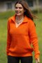 Women's Polo Collar Selanik Brioche Knit Long Sleeve Relaxed Fit Winter Thick Knit Sweater - 3