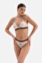 Patterned Sky Patterned Snap Closure Covered Bra - 5
