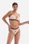 Patterned Sky Patterned Snap Closure Covered Bra - 6