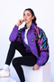 Women's Men's Colorful Patterned Bomber Jacket - 4