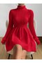 HAIR BRAIDED FISHER COLLAR KNITWEAR DRESS - 3