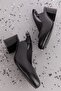 Genuine Leather Laser Cut Stylish Heeled Shoes Şhn.883 - 8